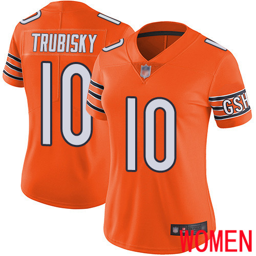 Chicago Bears Limited Orange Women Mitchell Trubisky Alternate Jersey NFL Football #10 Vapor Untouchable->youth nfl jersey->Youth Jersey